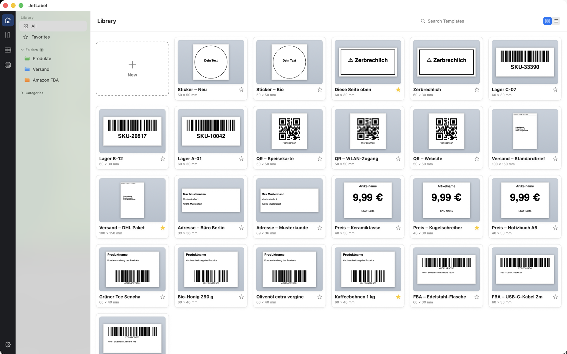 Biblioteca — JetLabel
